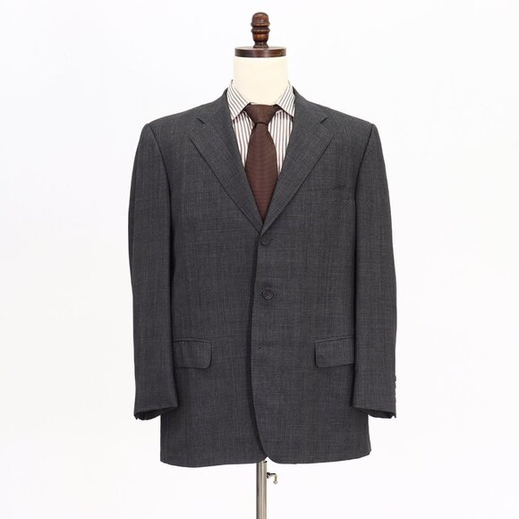 Ermenegildo Zegna 44R Gray Check 3-Button Sport Coat Blazer Jacket O824 - Picture 1 of 11